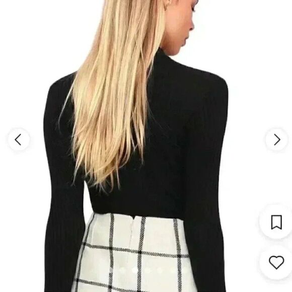 Lulus Spense Preppy Plaid Coquette Mini Skirt Small - Picture 4 of 8